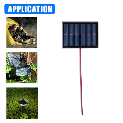 5W Mini Solar Panel 3V-12V - Polysilicon Solar Cell Module for Battery Charging, DIY Projects & Outdoor Devices