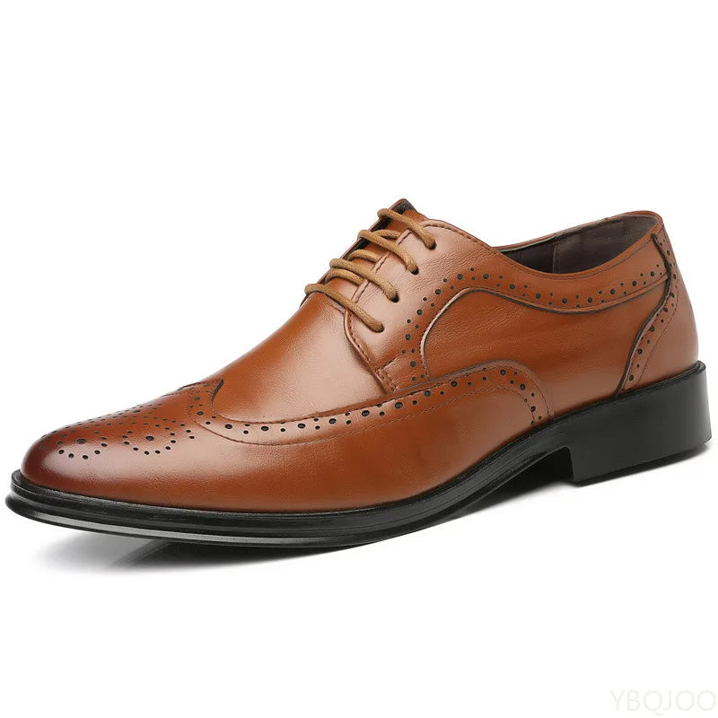 Men's Pointed Toe Formal Shoes - Comfortable Office & Wedding Dress Shoes