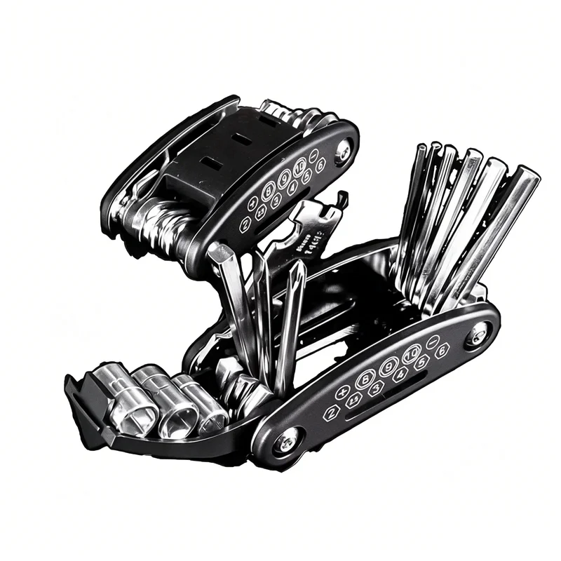 16-in-1 Socket Wrench Set - Non-Slip Rotating Head Stainless Steel Tool for Home & Auto Repairs