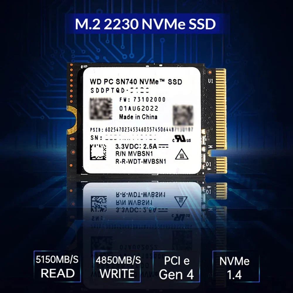 Western Digital WD SN740 1TB/2TB SSD – M.2 2230 Gen4 PCIe 4.0x4 NVMe Solid State Drive for Steam Deck & Surface Pro X