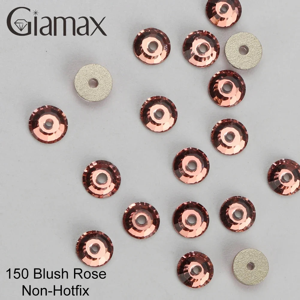 Giamax Purple Velvet Topaz Crystal Rhinestones - Flatback AB Sewing Stones for Garments, Clothes & Bags
