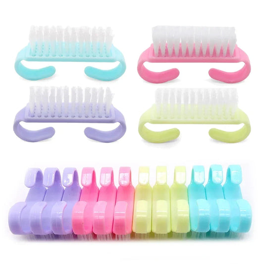 10/20/50/100pcs Nail Cleaning Brush Set - Handle Grip Fingernail Scrubber Tools for Men & Women Manicure Care