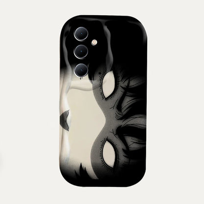 Junji Ito Horror Comics 3D Wave Phone Case for Samsung Galaxy A73 / A72 / A71 / A55 / A54 / A53 / A35 / A34 / A33 / A25 / A24 / A23 / A15 / A14 / A13 / A05 / A04 / A03 – Shockproof 4G/5G Protective Cover Anime Design
