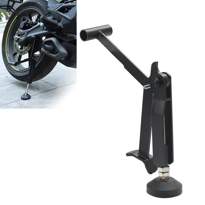 Motorcycle Folding Lift Stand - Heavy-Duty, Stable Crane Frame with Upgraded Armrest for Enhanced Support