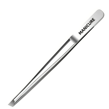 Stainless Steel Tweezers Tool - Precision Eyebrow Eyelash Applicator for Beard & Mustache Grooming