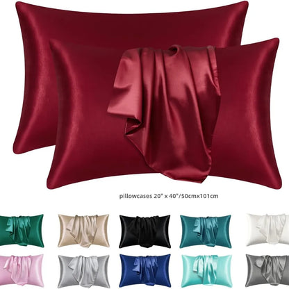 Boost Beauty Sleep Silky Satin Pillowcases - Cooling, Hair & Skin-Friendly, Easy-Care Sleep Essentials