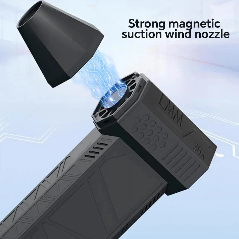 High-Speed Turbofan | Violent Fan with High Air Volume | Brushless Charging Handheld Outdoor Car Fan