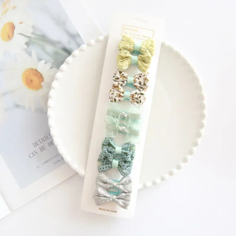 10Pcs Kids Hair Accessories Set - Cute Bow Hair Clips and Barrettes for Baby Girls