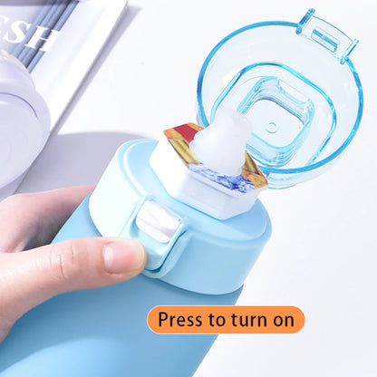 650ML Leak-Proof Fragrance Water Bottle , 7 Flavor Pods - Portable Air Water Bottle for Travel, Hiking & Climbing