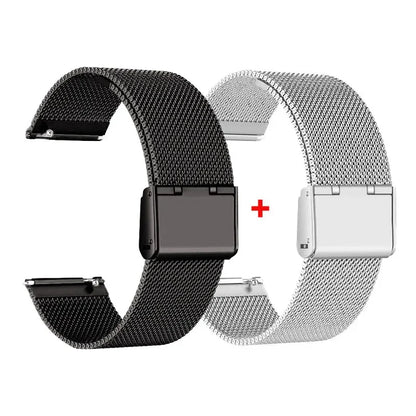 22mm/20mm Metal Watch Strap – Compatible with Garmin Vivoactive 3/4/5, Forerunner 245/645/745/965, Venu 2/3, SQ2 Music