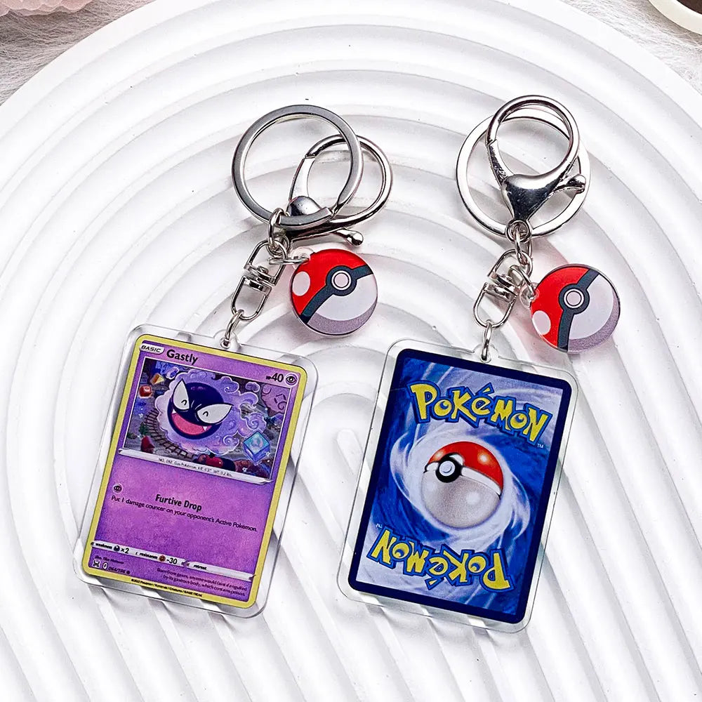 Pokemon Acrylic Keychain Charms - Pikachu Bulbasaur Jigglypuff Bag Pendant Backpack Accessories Gift