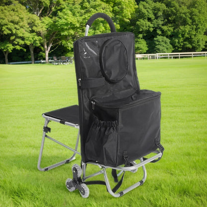 Multifunctional Folding Art Cart — Stair-Climbing Trolley with Storage, Ideal Gift for Art Students & Art Exams