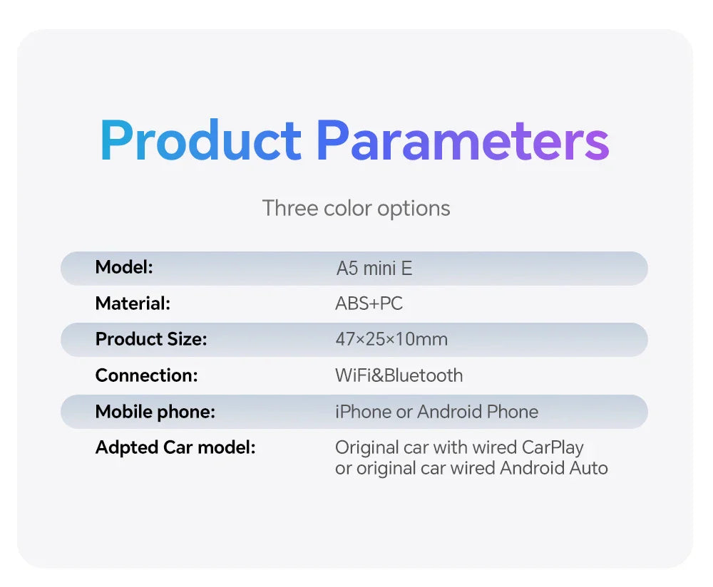 NEW Mini 2 in 1 Wireless CarPlay & Android Auto Adapter – Smart Bluetooth WiFi Dongle, Fast Connect, Plug & Play