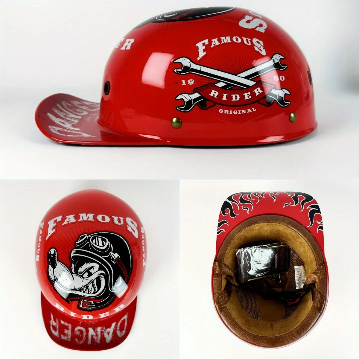 Retro Half Motorcycle Helmet – Universal Four Seasons Riding Helmet for Harley & Electric Vehicles