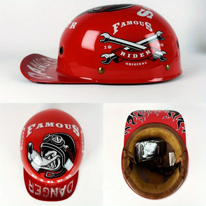 Retro Half Motorcycle Helmet – Universal Four Seasons Riding Helmet for Harley & Electric Vehicles