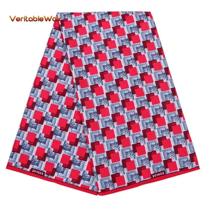 African Nigerian Batik Wax Print Fabric - High Quality Polyester Ankara Sewing Cloth A-7