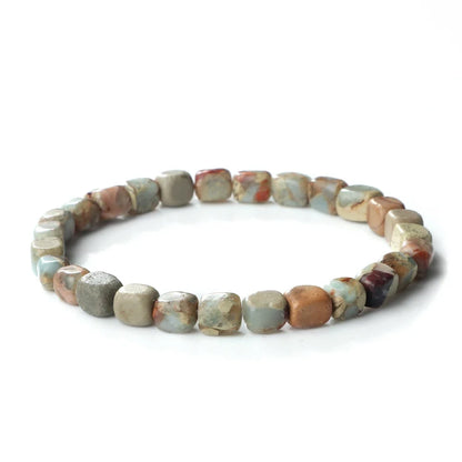 Natural Onyx Stone Bracelet - Bohemian Vintage Charm Elastic Yoga Jewelry for Women & Men