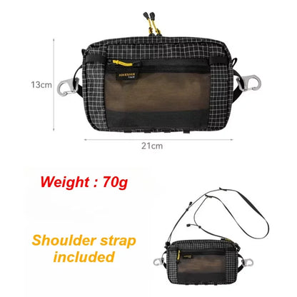 Dyneema Fiber Waist Pack - 1.1L Ultralight Waterproof Multi-Pocket Bag for Cycling, Running, Hiking & Camping