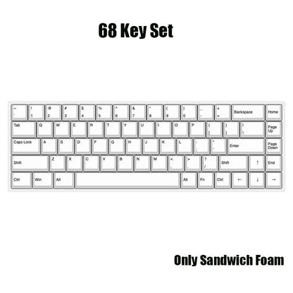 Mechanical Keyboard Poron Sandwich Cotton Silencer Pads – Sound-Absorbing Foam Dampeners for 61-108 Key Switches