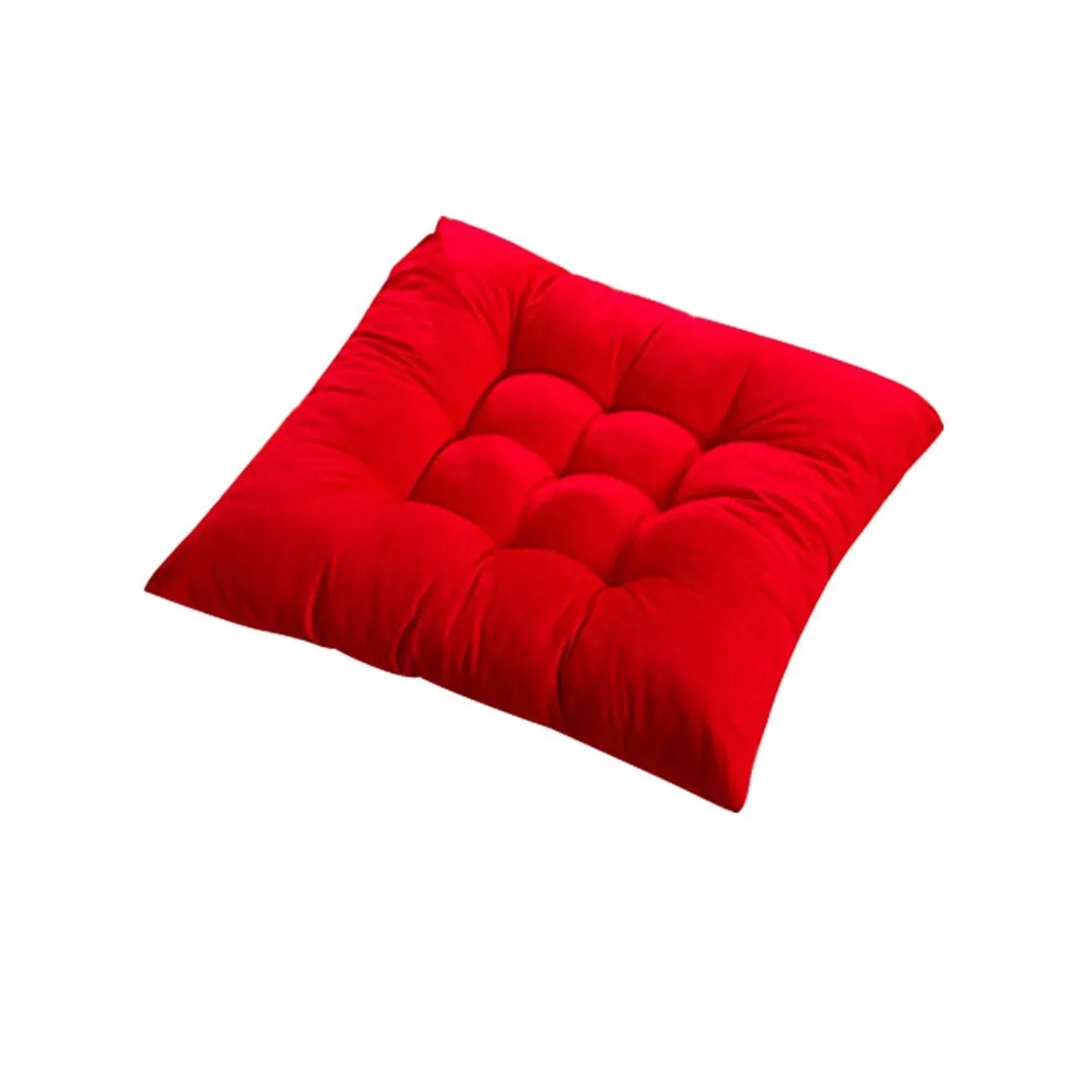 Solid Square Chair Cushion – Seat Pad with Anti-Skid Strap, Indoor & Outdoor Sofa Pillow for Home, Office & Car