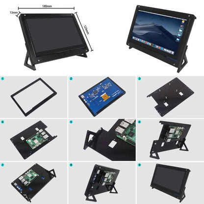 7 Inch LCD Touch Screen Display - HDMI-Compatible 1024x600 Capacitive Monitor for Raspberry Pi and PC Systems