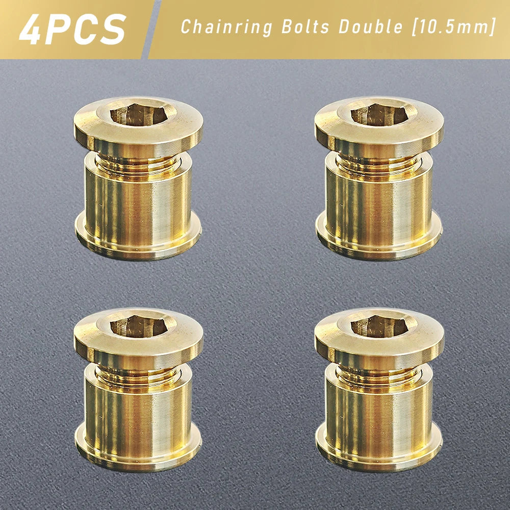 Titanium Alloy Chainring Bolts 4–5PCS MTB Road Bike Crank Screws Single & Double Chainring Hardware 6.5–10.5mm