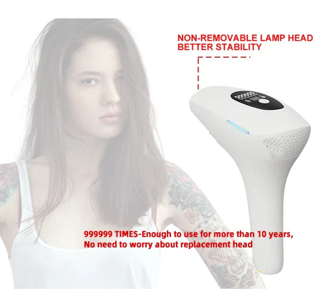 Body Bikini IPL Hair Removal Device – 999,999 Flashes, Permanent Painless Laser Epilator for Women, Home Use