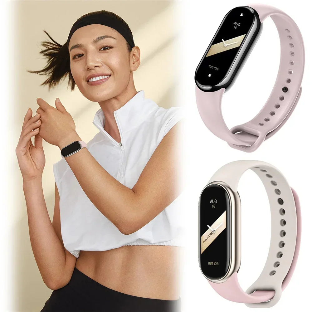 Waterproof Silicone Sport Strap for Xiaomi Mi Band 8/9 NFC – Replacement Smartwatch Bracelet