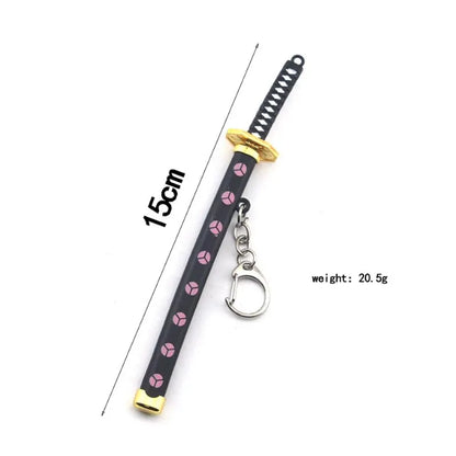 Mini Roronoa Zoro Samurai Sword Keychain – Anime Katana Toy for Men, Cosplay & Gifts