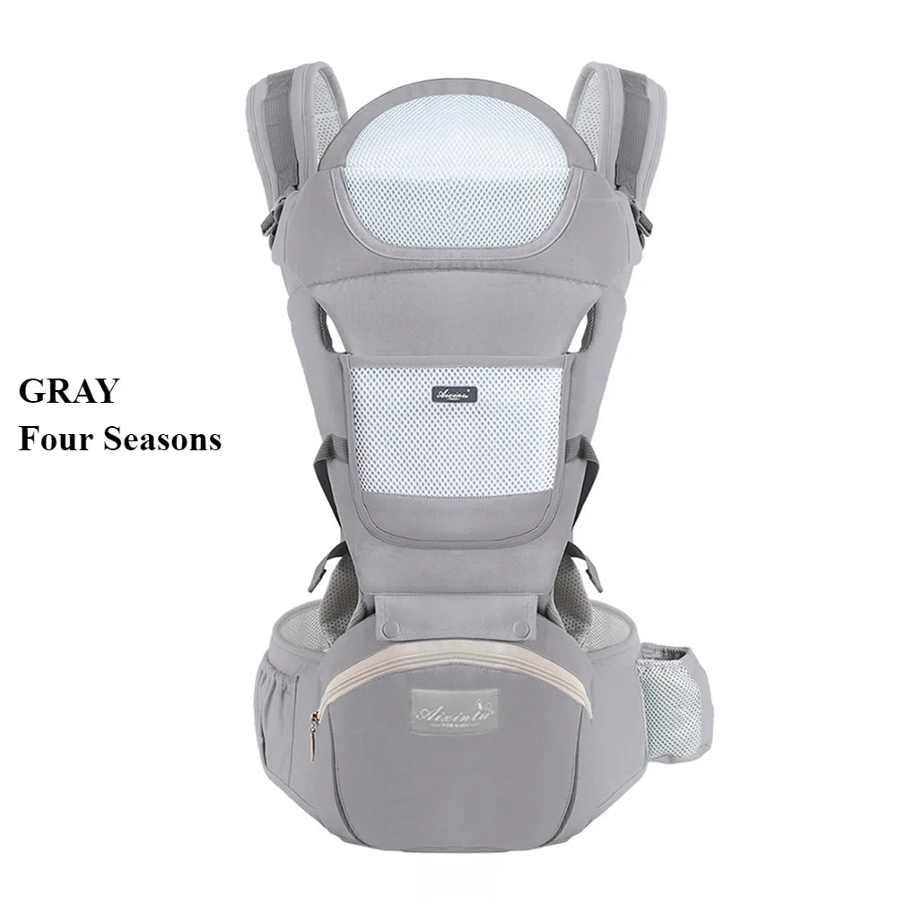 Adjustable Ergonomic Baby Carrier – 4 Seasons Universal Waist Stool Baby Carrying Bag, Portable Multifunctional Infant Sling Harness