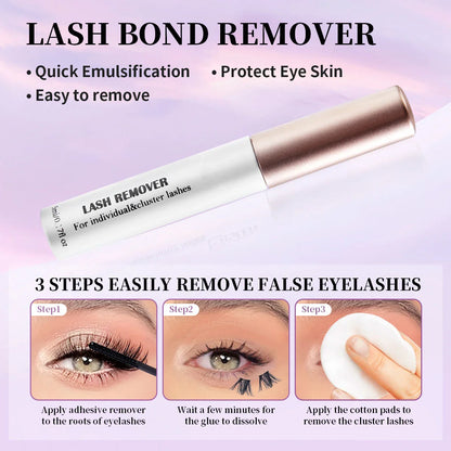 DIY Lash Extension Kit – Mix Styles Individual Lash Clusters with Bond & Seal, Remover, Tweezers, and Lash Brush Eye Makeup Tool