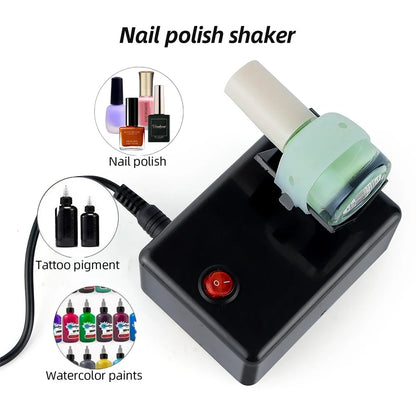 Electric Nail Polish & Tattoo Ink Shaker Mixer Machine, Anti-Caking UV Gel Paint & Pigment Bottle Mixing Device for Salon Use