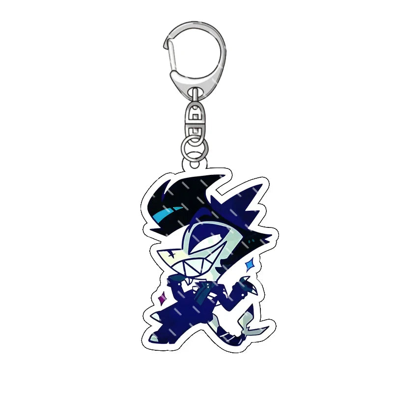 Hazbin Hotel Anime Keychain – Alastor Acrylic Figure Backpack Pendant for Fans & Gifts