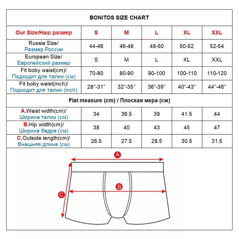 4pcs Men Cotton Boxer Shorts - Soft Comfortable Male Underwear Briefs Couple Boxers Set