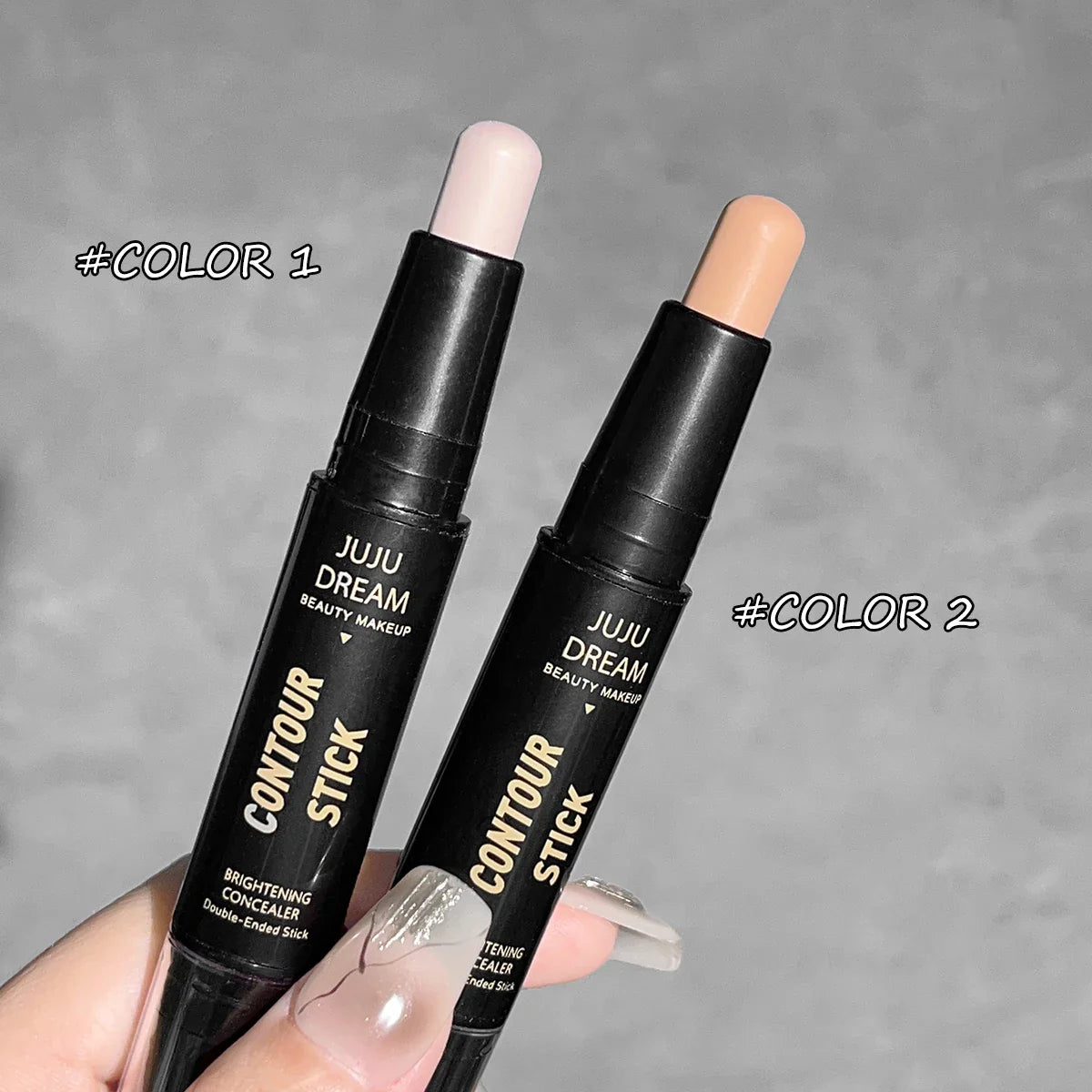 Dual-Ended Contour & Concealer Stick – Long-Lasting Foundation for Dark Circles & Facial Contouring