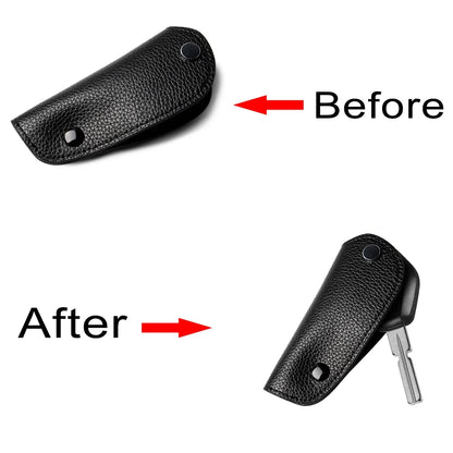 BMW Leather Key Case Cover - Protective Key Ring Holder for E36 E46 E39 E60 E61 E53 Models