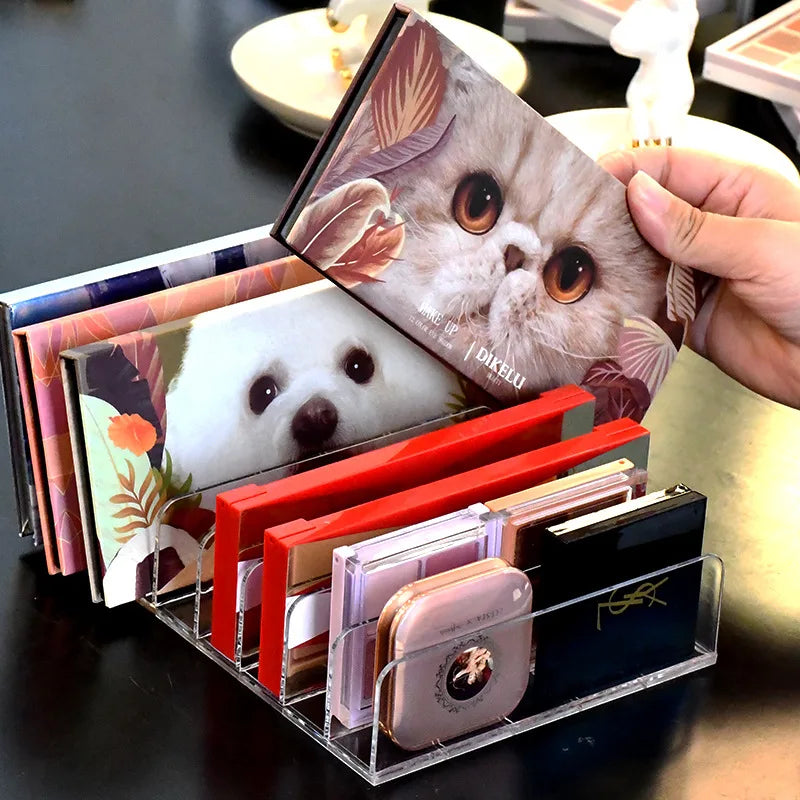 Eyeshadow Palette Organizer - Makeup Storage Tray with Cosmetic Compartments for Beauty Tools