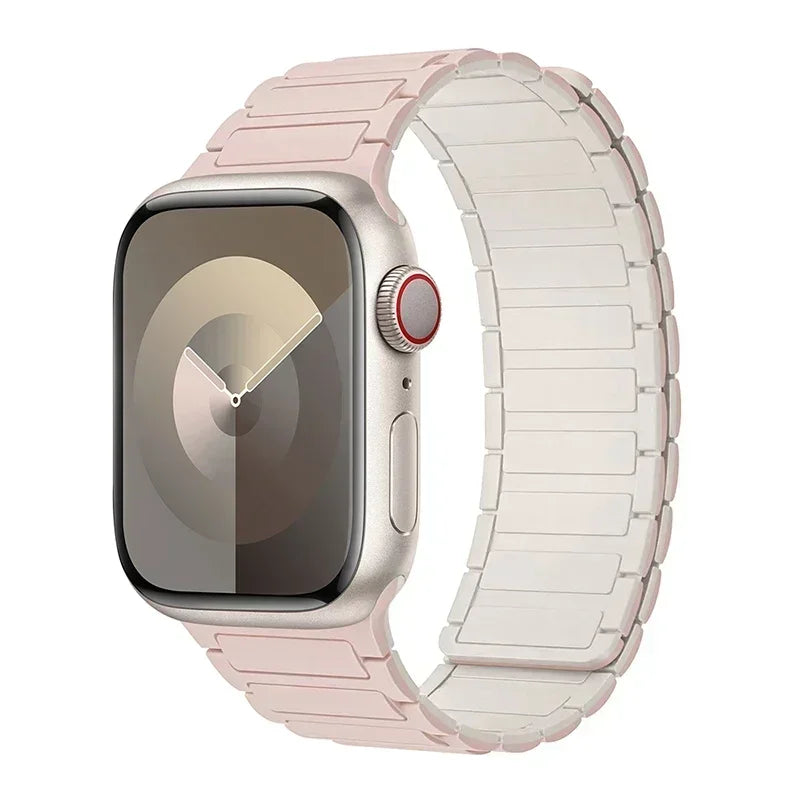Magnetic Silicone Loop Strap for Apple Watch — 38mm-49mm iWatch Series 3-9 & SE Ultra 2