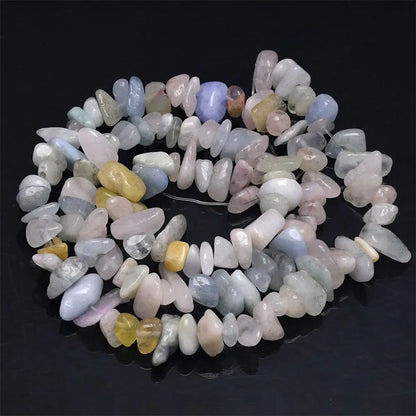 16 Inch Natural Stone Chip Beads - 5-8mm Irregular Crystal Agate Gravel Beads for DIY Bracelets & Jewelry Making