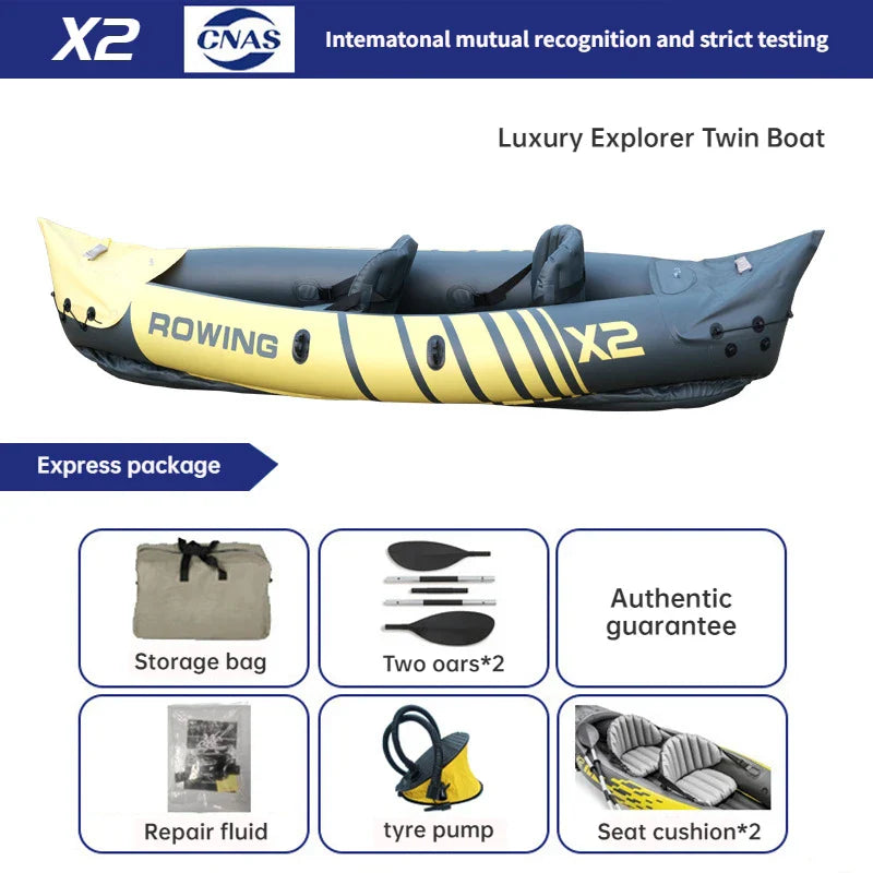 INTEX 68307 Inflatable Boat – Single/Double Drifting Raft for Kayak, Outdoor Fishing & Water Sports