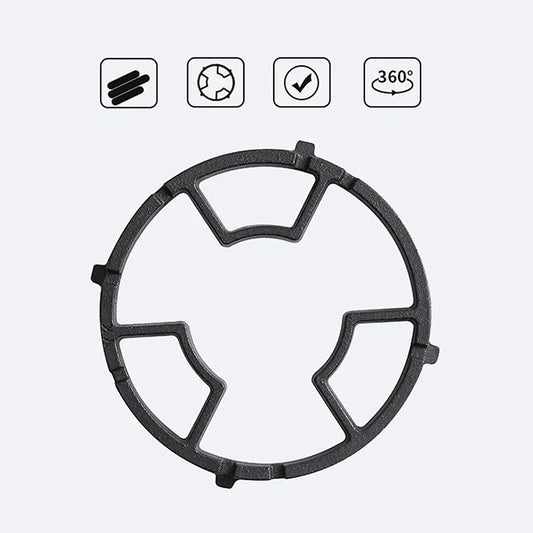 Non-Slip Gas Stove Burner Ring Reducer - Iron Wok Support for Most Cooktops