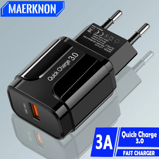 Quick Charge 3.0 USB Fast Charger 5V 3A – Universal QC 4.0 Adapter for iPhone, Samsung, Xiaomi & Tablets