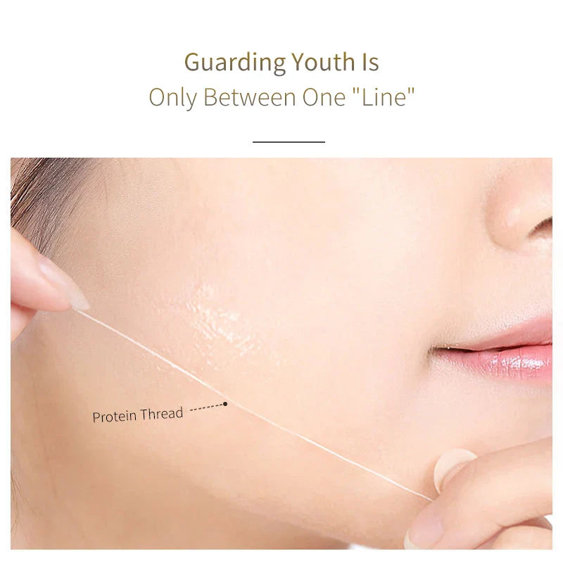 Soluble Gold Silk Face Lifting Threads Serum – Collagen Peptide Protein Essence for Anti-Aging & Firming Skin