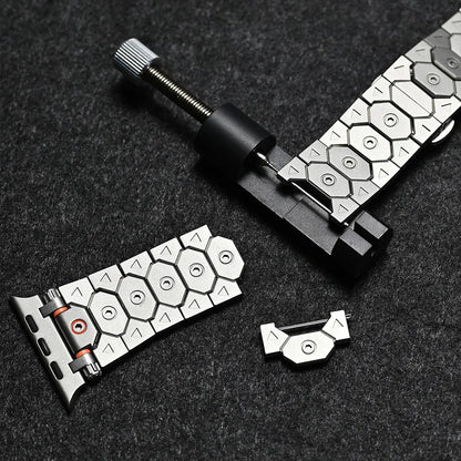 Luxury Titanium Metal Strap for Apple Watch — Stainless Steel Bracelet for Series 5-10 Ultra 2 (42mm-49mm)