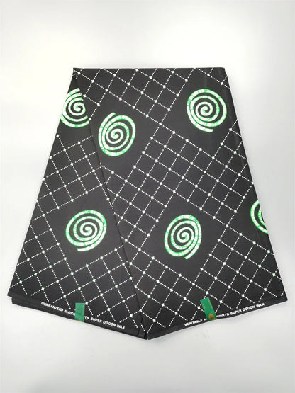 African Real Wax Ankara Fabric - 100% Cotton 6 Yards Nigerian Print Party Dress Sewing Material