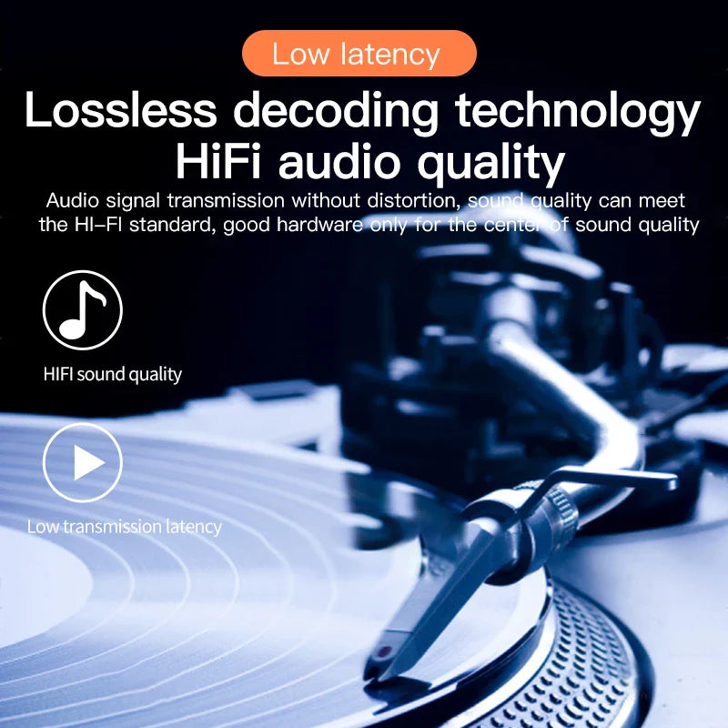 Bluetooth 5.3 Receiver Transmitter | Low Latency Stereo AUX 3.5mm, Optical, Coaxial Wireless Audio Adapter USB for TV & PC