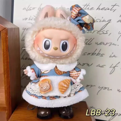17cm Labubu V1–V2 Trendy Doll Clothes & Accessories – Idol Outfit for Kids Gift