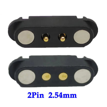 2A DC Magnetic Pogo Pin Connector - 2-5 Pin Spring Loaded Male Female Power Socket with 2.5/2.8mm Pitch