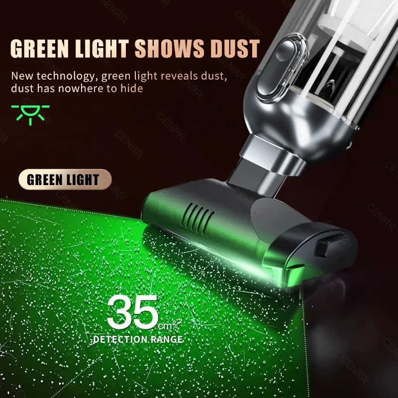 CENRR Mini Car Vacuum Cleaner – 99800PA Powerful Cordless Handheld Blower for Home & Car Cleaning