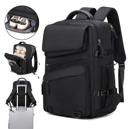 Expandable Business Laptop Backpack - Large Capacity Travel & Computer Bag for Men and Women